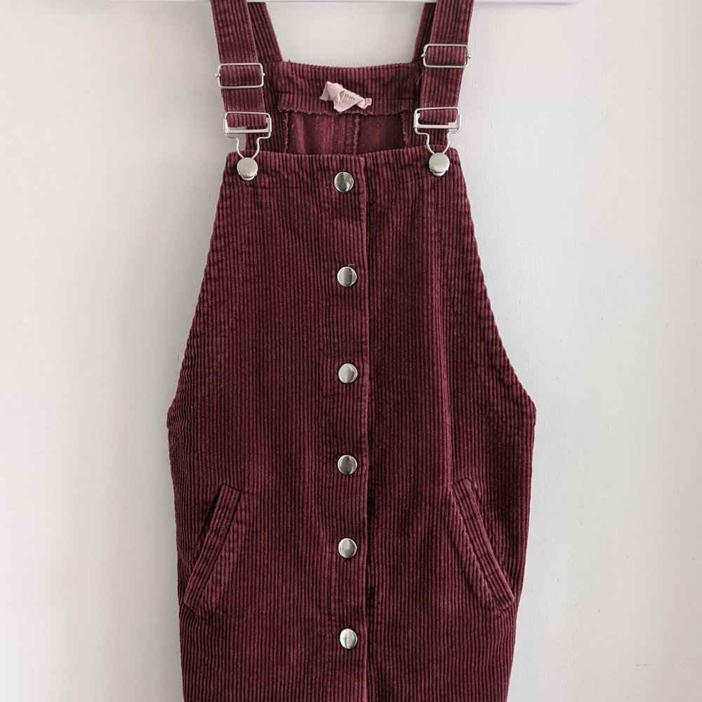Velvet overall mini dress